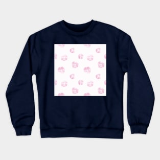 Polka shibori pink dots over light pink Crewneck Sweatshirt